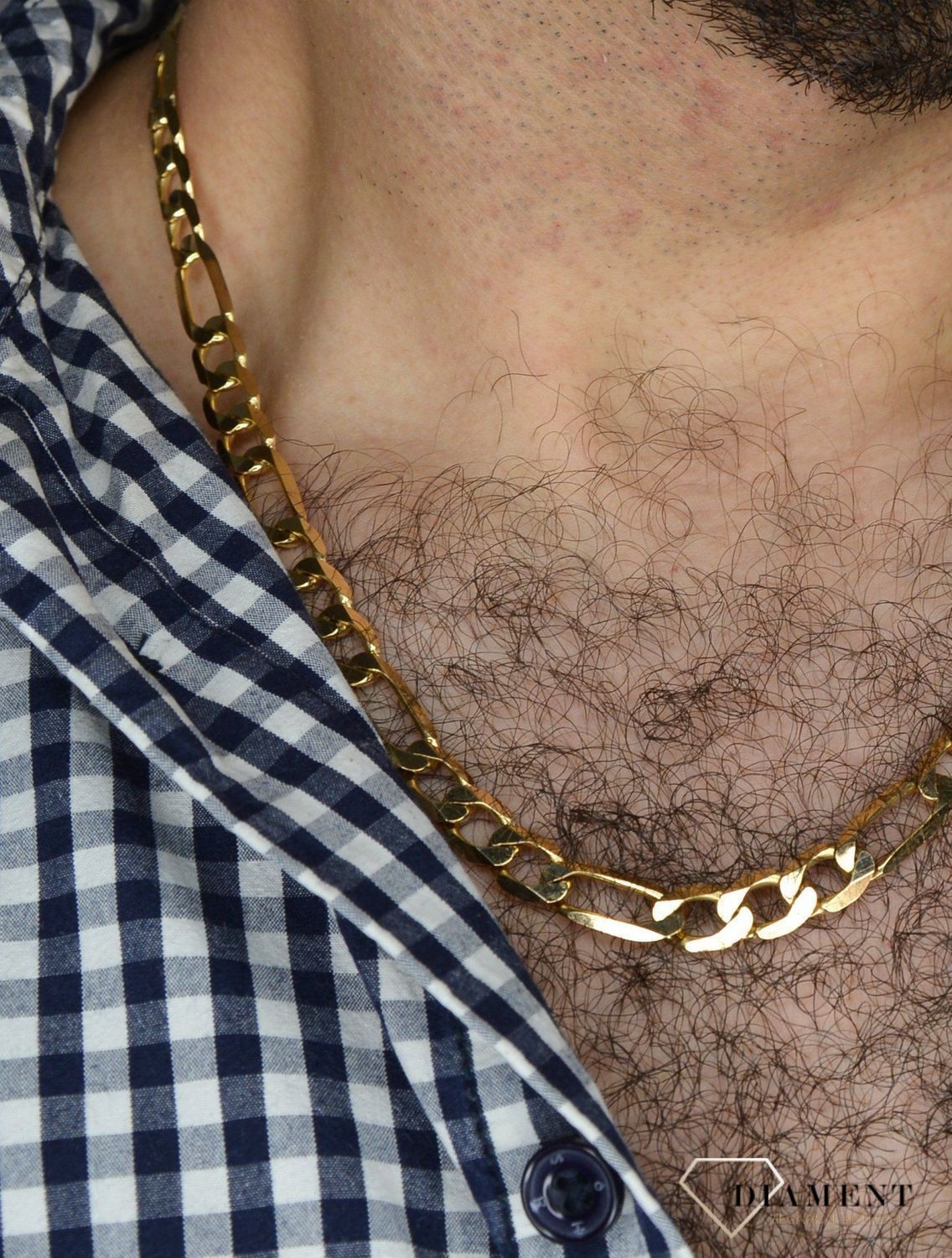 Złoty łańcuszek 585 Figaro 8 mm DIA-LAN-1139-585 8mm ✅ Złoty łańcuszek o splocie figaro ✅.jpg